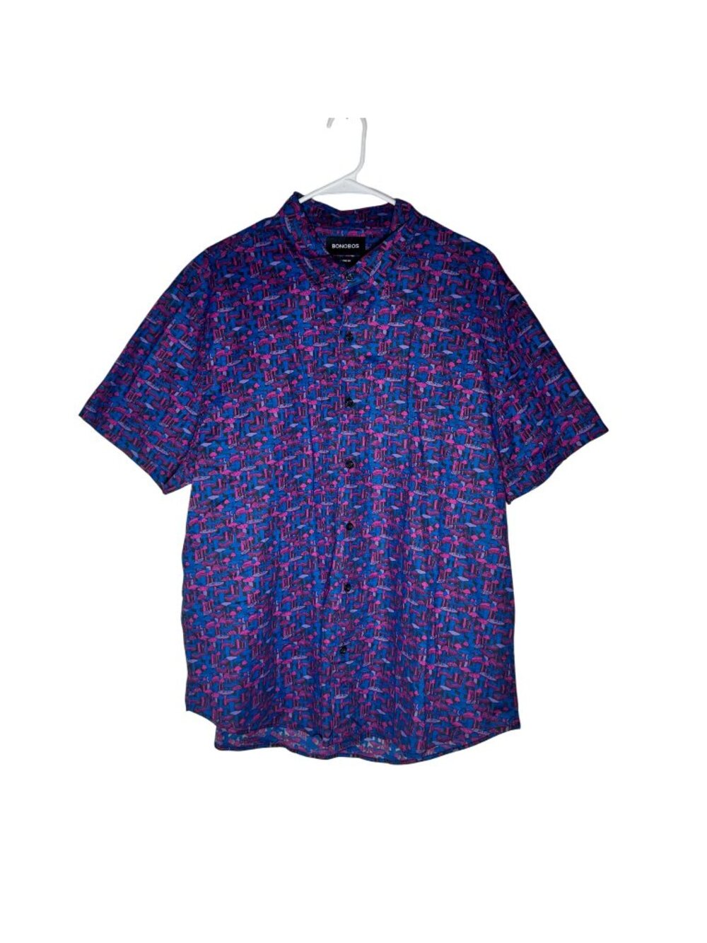 Bonobos Riviera Short Sleeve Mushroom Printed Shirt Men's Size XXL